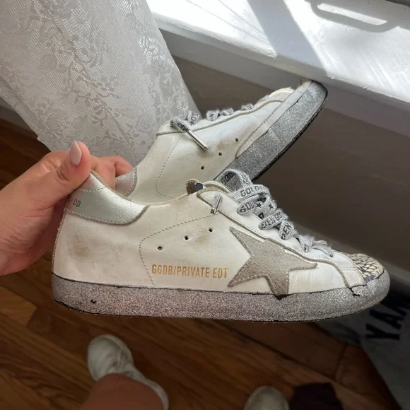 Limited Edition Golden Goose Super-Star Sneakers with Snake Print - Picture 2 of 4